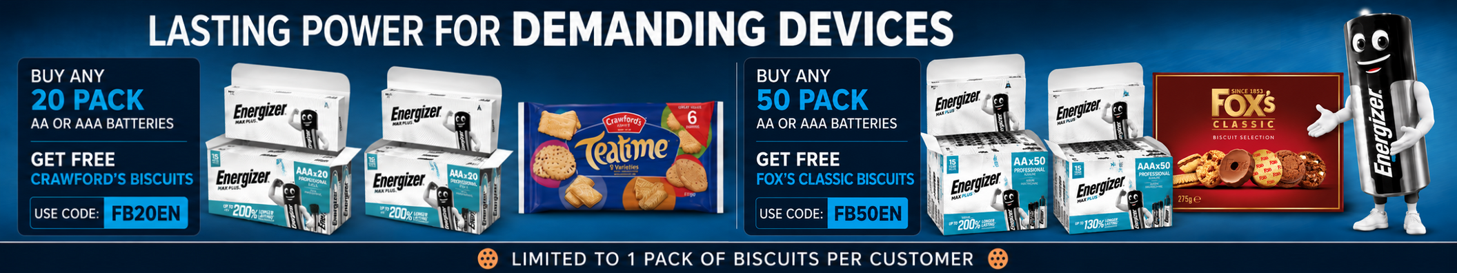 Free Biscuits with Energizer