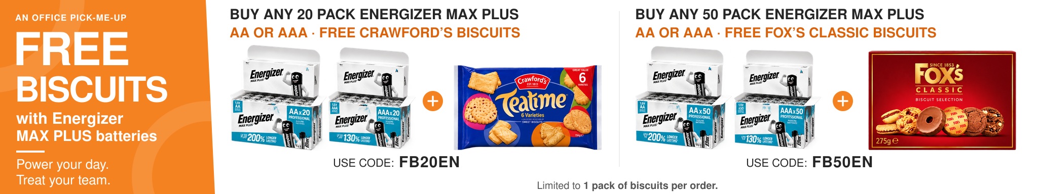 Free Biscuits with Energizer