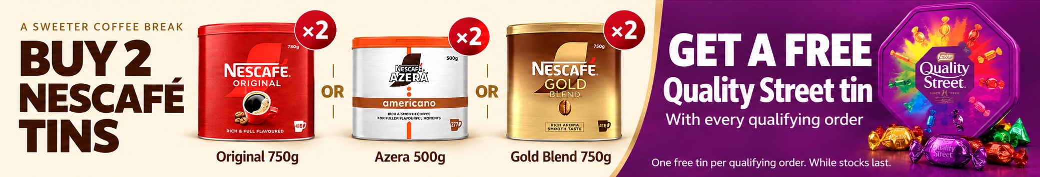 Nescafe Coffee & Free Quality Street