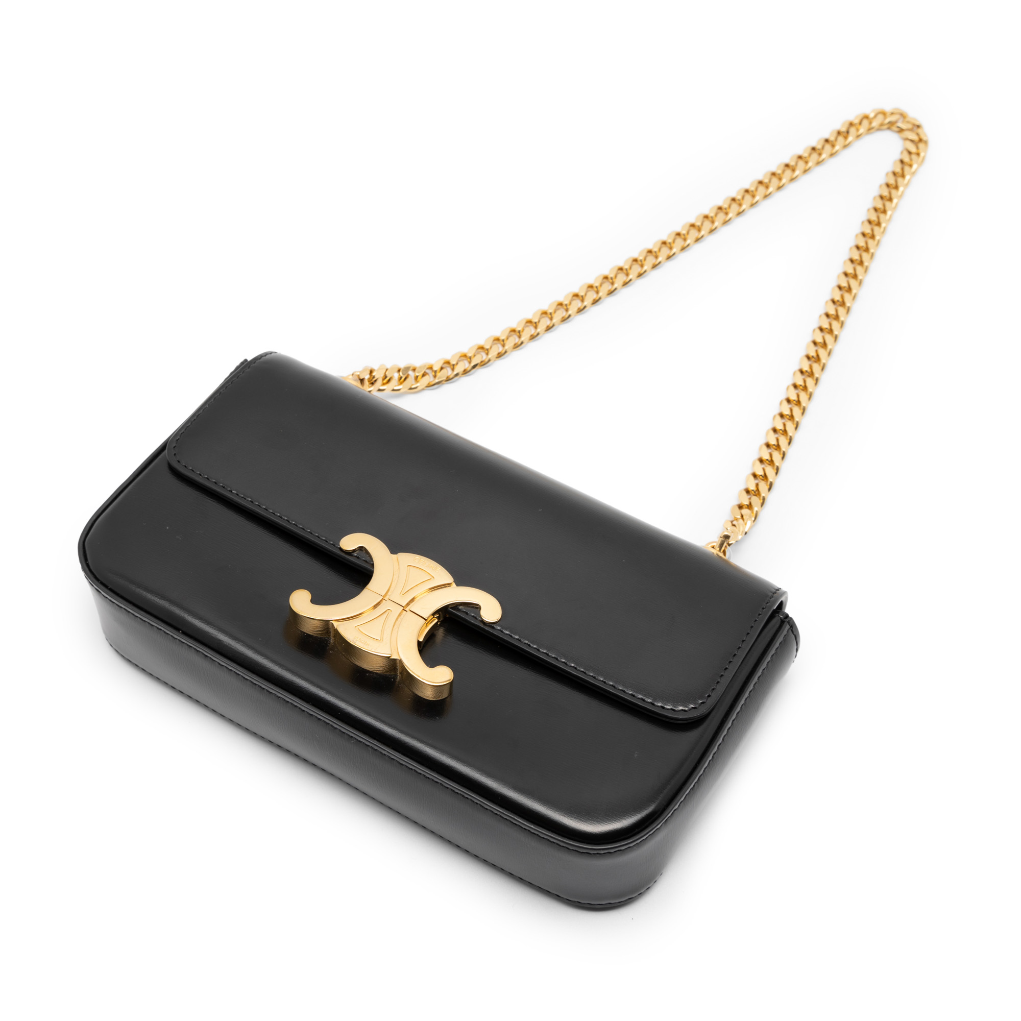 Pre-owned Céline - Black Triomphe Claude Shoulder Bag | Luxe